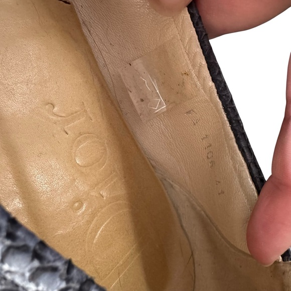 Pre-owned Blue Snakeskin Christian Dior Ballet flats 41 - Picture 4 of 9